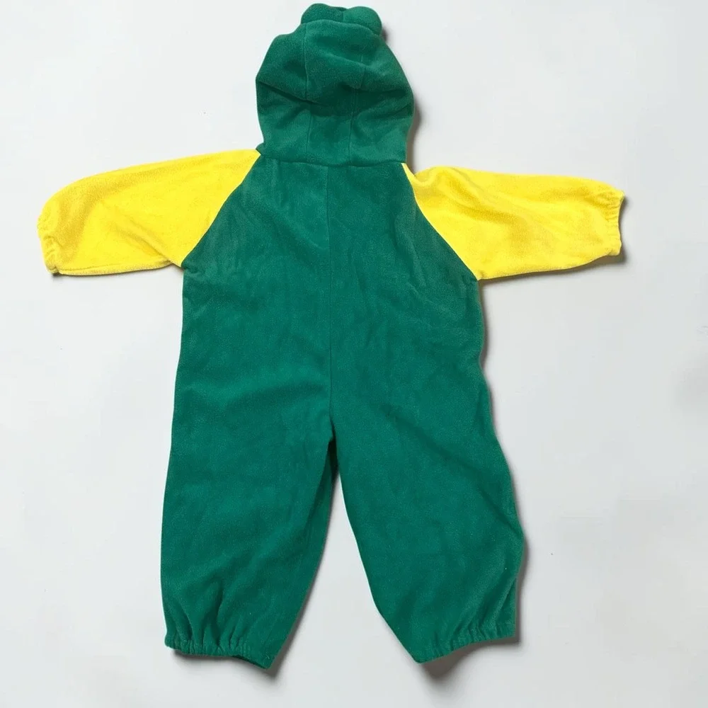 VTG Walmart Frog Fleece Costume Jumpsuit 2T Hooded One Piece Romper Kidcore
